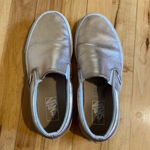 Metallic slip on vans